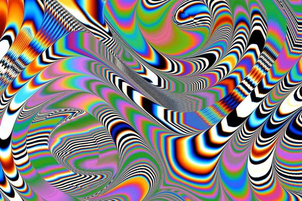 Dijital efektler. Geometrik soyut arkaplan. Renkli desen. Benzersiz bir doku. Şenlik dekorasyonu. Poster, broşür, el ilanı ve kart için yaratıcı grafik tasarımı. Ağ, kumaş ve örtü için arkaplan.