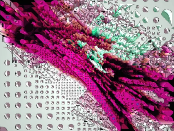 Digitala Effekter Geometrisk Abstrakt Bakgrund Färgstarkt Mönster Unik Konsistens Festlig — Stockfoto