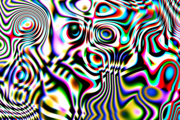 Dijital efektler. Geometrik soyut arkaplan. Renkli desen. Benzersiz bir doku. Şenlik dekorasyonu. Poster, broşür, el ilanı ve kart için yaratıcı grafik tasarımı. Ağ, kumaş ve örtü için arkaplan.