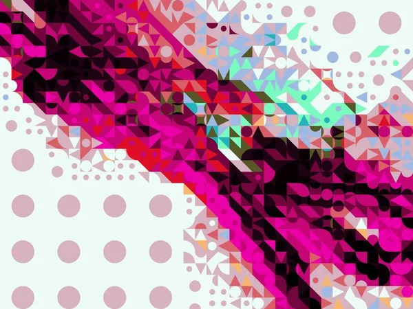 デジタル効果 幾何学的抽象的背景 カラフルなパターン 独特の質感 お祭り騒ぎだ ポスター パンフレット チラシ カードのための創造的なグラフィックデザイン Web — ストック写真
