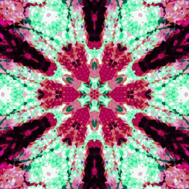 Fraktal soyut arkaplan. Dijital efektler. Şenlik dekorasyonu. Renkli desen. Geometrik doku.