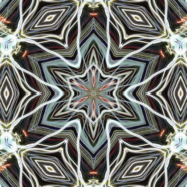 Fraktal soyut arkaplan. Dijital efektler. Şenlik dekorasyonu. Renkli desen. Geometrik doku.