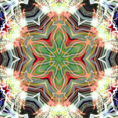 Fraktal soyut arkaplan. Dijital efektler. Şenlik dekorasyonu. Renkli desen. Geometrik doku.