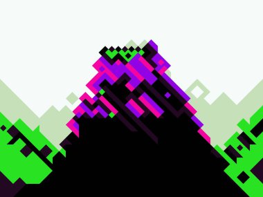 Geometrik soyut arkaplan. Renkli desen. Benzersiz bir doku. Şenlik dekorasyonu. Poster, broşür, el ilanı ve kart için yaratıcı grafik tasarımı. Ağ, kumaş ve örtü için arkaplan.