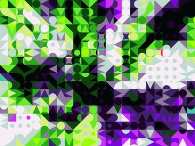 Geometrik soyut arkaplan. Renkli desen. Benzersiz bir doku. Şenlik dekorasyonu. Poster, broşür, el ilanı ve kart için yaratıcı grafik tasarımı. Ağ, kumaş ve örtü için arkaplan.