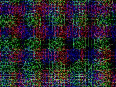 Geometrik soyut arkaplan. Renkli desen. Benzersiz bir doku. Şenlik dekorasyonu. Poster, broşür, el ilanı ve kart için yaratıcı grafik tasarımı. Ağ, kumaş ve örtü için arkaplan.