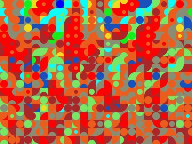 Geometrik soyut arkaplan. Renkli desen. Benzersiz bir doku. Şenlik dekorasyonu. Poster, broşür, el ilanı ve kart için yaratıcı grafik tasarımı. Ağ, kumaş ve örtü için arkaplan.
