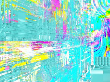 Geometrik soyut arkaplan. Renkli desen. Benzersiz bir doku. Şenlik dekorasyonu. Poster, broşür, el ilanı ve kart için yaratıcı grafik tasarımı. Ağ, kumaş ve örtü için arkaplan.