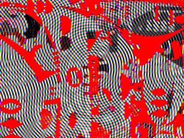 Dijital efektler. Çok renkli soyut arkaplan. Renkli desen. Poster, broşür, el ilanı ve kart için yaratıcı grafik tasarımı. Eşsiz duvar kâğıdı. Ağ, kumaş ve not defteri kapağı için arkaplan.