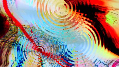 Dijital efektler. Çok renkli soyut arkaplan. Renkli desen. Poster, broşür, el ilanı ve kart için yaratıcı grafik tasarımı. Eşsiz duvar kâğıdı. Ağ, kumaş ve not defteri kapağı için arkaplan.