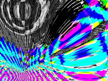 Dijital efektler. Çok renkli soyut arkaplan. Renkli desen. Poster, broşür, el ilanı ve kart için yaratıcı grafik tasarımı. Eşsiz duvar kâğıdı. Ağ, kumaş ve not defteri kapağı için arkaplan.