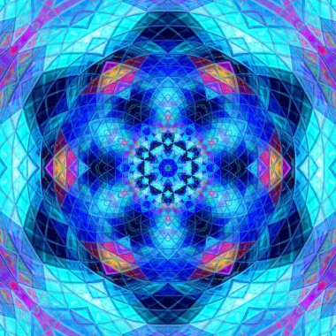 Fraktal soyut arkaplan. Dijital efektler. Şenlik dekorasyonu. Renkli desen. Geometrik doku.