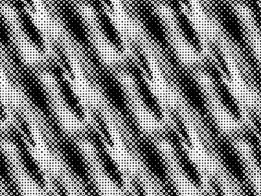 Tek renkli soyut bir arkaplan. Siyah ve beyaz desenli. Yarı renkte. Arka plan tekrarlanıyor. Poster, broşür, broşür, broşür ve kart için yaratıcı karanlık grafik tasarımı. Ağ, kumaş ve örtü için arkaplan.