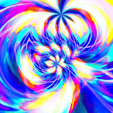 Fraktal soyut arkaplan. Dijital efektler. Şenlik dekorasyonu. Renkli desen. Geometrik doku.