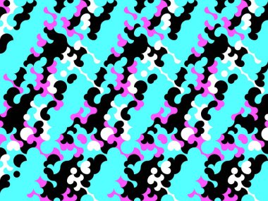 Moda soyut arka plan. Dijital efektler. Geometrik doku. Renkli desen. Poster, broşür, el ilanı ve kart için yaratıcı grafik tasarımı. Benzersiz şehir kamuflajı.