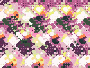 Moda soyut arka plan. Dijital efektler. Geometrik doku. Renkli desen. Poster, broşür, el ilanı ve kart için yaratıcı grafik tasarımı. Benzersiz şehir kamuflajı.