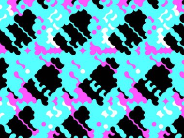 Moda soyut arka plan. Dijital efektler. Geometrik doku. Renkli desen. Poster, broşür, el ilanı ve kart için yaratıcı grafik tasarımı. Benzersiz şehir kamuflajı.