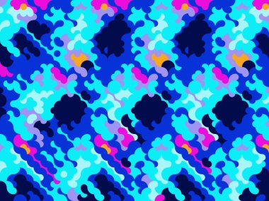 Moda soyut arka plan. Dijital efektler. Geometrik doku. Renkli desen. Poster, broşür, el ilanı ve kart için yaratıcı grafik tasarımı. Benzersiz şehir kamuflajı.