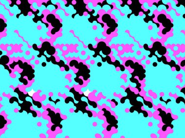 Moda soyut arka plan. Dijital efektler. Geometrik doku. Renkli desen. Poster, broşür, el ilanı ve kart için yaratıcı grafik tasarımı. Benzersiz şehir kamuflajı.