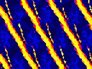 Moda soyut arka plan. Dijital efektler. Geometrik doku. Renkli desen. Poster, broşür, el ilanı ve kart için yaratıcı grafik tasarımı. Benzersiz şehir kamuflajı.