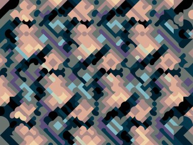 Çok renkli soyut arkaplan. Dijital efektler. Geometrik doku. Renkli desen. Poster, broşür, el ilanı ve kart için yaratıcı grafik tasarımı. Benzersiz şehir kamuflajı.