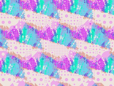 Moda soyut arka plan. Dijital efektler. Geometrik doku. Renkli desen. Poster, broşür, el ilanı ve kart için yaratıcı grafik tasarımı. Benzersiz şehir kamuflajı.