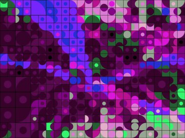 Dijital efektler. Geometrik soyut arkaplan. Renkli desen. Benzersiz bir doku. Şenlikli dekorasyon.