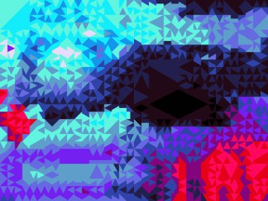 Dijital efektler. Geometrik soyut arkaplan. Renkli desen. Benzersiz bir doku. Şenlikli dekorasyon.