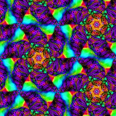 Fraktal soyut arkaplan. Dijital efektler. Şenlik dekorasyonu. Renkli desen. Geometrik doku.