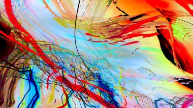 Çok renkli soyut arkaplan. Renkli desen. Dijital efektler. Poster, broşür, el ilanı ve kart için yaratıcı grafik tasarımı. Eşsiz duvar kâğıdı. Ağ, kumaş ve not defteri kapağı için arkaplan.