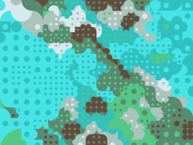 Dijital efektler. Geometrik soyut arkaplan. Renkli desen. Benzersiz bir doku. Şenlikli dekorasyon.