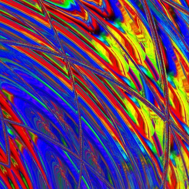 Fraktal soyut arkaplan. Dijital efektler. Şenlik dekorasyonu. Renkli desen. Geometrik doku.