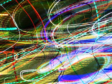 Hafif boya. Neon parıltısı. Şenlik dekorasyonu. Bulanık arkaplan. Parlak doku. Parlak desen. Poster, broşür, el ilanı ve kart için yaratıcı grafik tasarımı. Ağ, kumaş ve örtü için arkaplan.