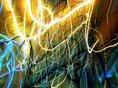 Hafif boya. Neon parıltısı. Şenlik dekorasyonu. Bulanık arkaplan. Parlak doku. Parlak desen. Poster, broşür, el ilanı ve kart için yaratıcı grafik tasarımı. Ağ, kumaş ve örtü için arkaplan.