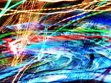 Hafif boya. Neon parıltısı. Şenlik dekorasyonu. Bulanık arkaplan. Parlak doku. Parlak desen. Poster, broşür, el ilanı ve kart için yaratıcı grafik tasarımı. Ağ, kumaş ve örtü için arkaplan.