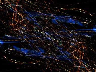 Hafif boya. Neon parıltısı. Simetri ve yansıma. Şenlik dekorasyonu. Bulanık arkaplan. Parlak doku. Parlak desen. Poster, broşür, el ilanı ve kart için yaratıcı grafik tasarımı. Ağ, kumaş ve örtü için arkaplan.