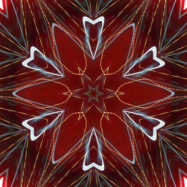 Fraktal soyut arkaplan. Işık efektleri. Neon parıltısı. Şenlik dekorasyonu. Renkli desen. Geometrik doku.