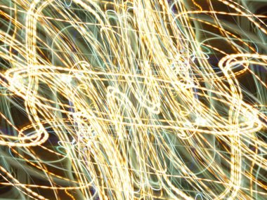 Hafif boya. Neon parıltısı. Simetri ve yansıma. Şenlik dekorasyonu. Bulanık arkaplan. Parlak doku. Parlak desen. Poster, broşür, el ilanı ve kart için yaratıcı grafik tasarımı. Ağ, kumaş ve örtü için arkaplan.