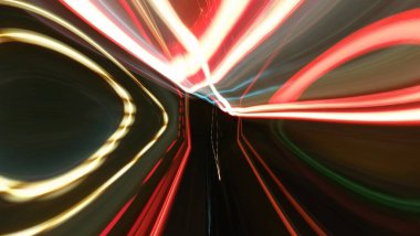 Işık efektleri. Neon parıltısı. Çok renkli soyut arkaplan. Renkli desen. Poster, broşür, el ilanı ve kart için yaratıcı grafik tasarımı. Eşsiz duvar kâğıdı. Ağ, kumaş ve not defteri kapağı için arkaplan.