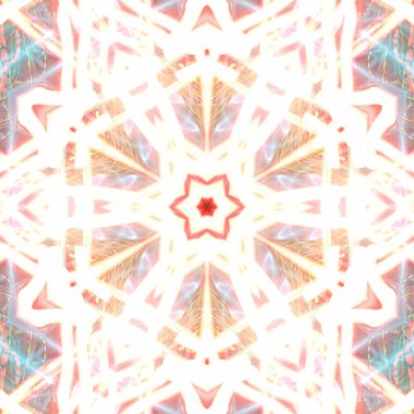 Fraktal soyut arkaplan. Işık efektleri. Neon parıltısı. Şenlik dekorasyonu. Renkli desen. Geometrik doku.