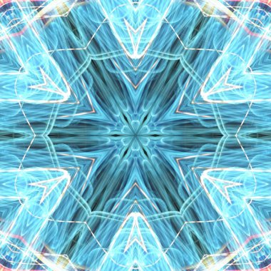 Fraktal soyut arkaplan. Işık efektleri. Neon parıltısı. Şenlik dekorasyonu. Renkli desen. Geometrik doku.