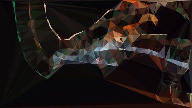 Geometrik soyut arkaplan. Üçgen desen. Renkli doku. Poster, broşür, el ilanı ve kart için yaratıcı grafik tasarımı. Eşsiz duvar kâğıdı. Ağ, kumaş ve not defteri kapağı için arkaplan.