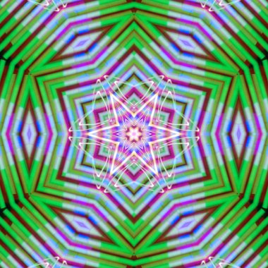 Fraktal soyut arkaplan. Işık efektleri. Neon parıltısı. Şenlik dekorasyonu. Renkli desen. Geometrik doku.  