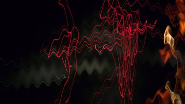 Işık efektleri. Neon parıltısı. Çok renkli soyut arkaplan. Renkli desen. Poster, broşür, el ilanı ve kart için yaratıcı grafik tasarımı. Eşsiz duvar kâğıdı. Ağ, kumaş ve not defteri kapağı için arkaplan.