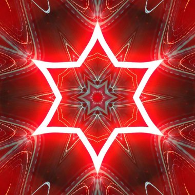 Fraktal soyut arkaplan. Işık efektleri. Neon parıltısı. Şenlik dekorasyonu. Renkli desen. Geometrik doku.