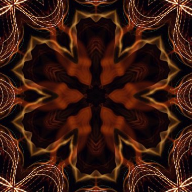 Fraktal soyut arkaplan. Işık efektleri. Neon parıltısı. Şenlik dekorasyonu. Renkli desen. Geometrik doku.