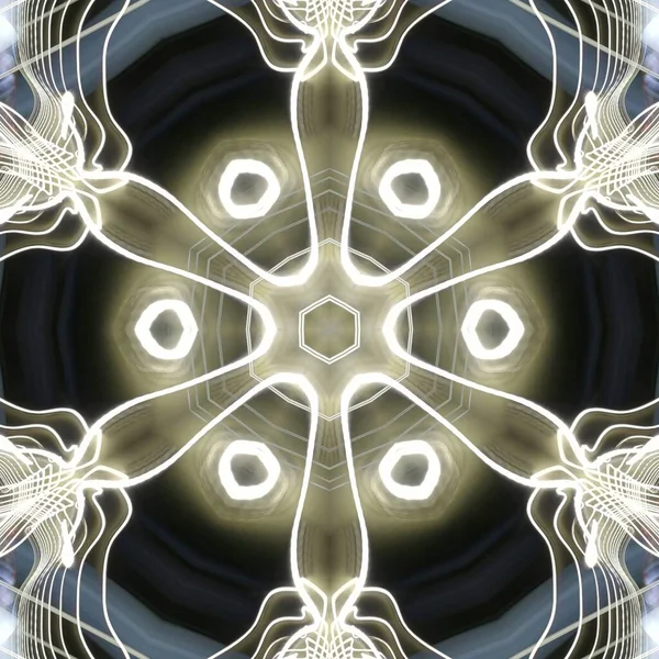 Fraktal soyut arkaplan. Işık efektleri. Neon parıltısı. Şenlik dekorasyonu. Renkli desen. Geometrik doku.