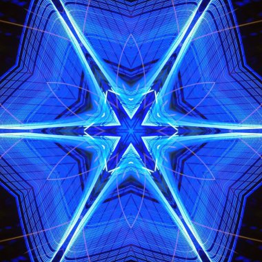 Fraktal soyut arkaplan. Işık efektleri. Neon parıltısı. Şenlik dekorasyonu. Renkli desen. Geometrik doku.