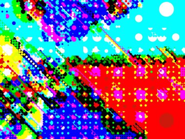 Dijital efektler. Çok renkli soyut arkaplan. Renkli desen. Poster, broşür, el ilanı ve kart için yaratıcı grafik tasarımı. Eşsiz duvar kâğıdı. Ağ, kumaş ve not defteri kapağı için arkaplan.