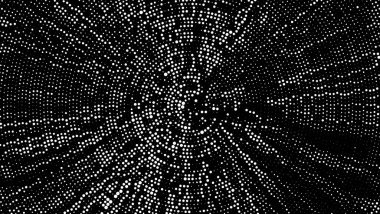 Tek renkli soyut bir arkaplan. Siyah ve beyaz desenli. Yarı renkte. Poster, broşür, broşür, broşür ve kart için yaratıcı karanlık grafik tasarımı. Ağ, kumaş ve örtü için arkaplan.